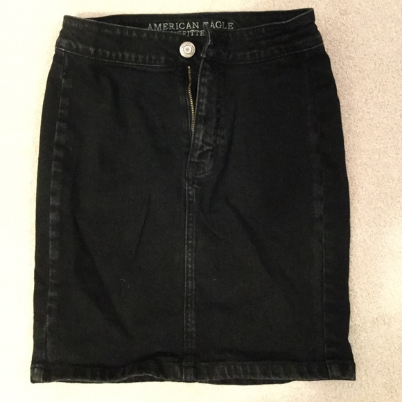 American Eagle black denim stretch skirt - Picture 1 of 1